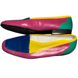 Colorful Leather Loafers Women’s size 6M